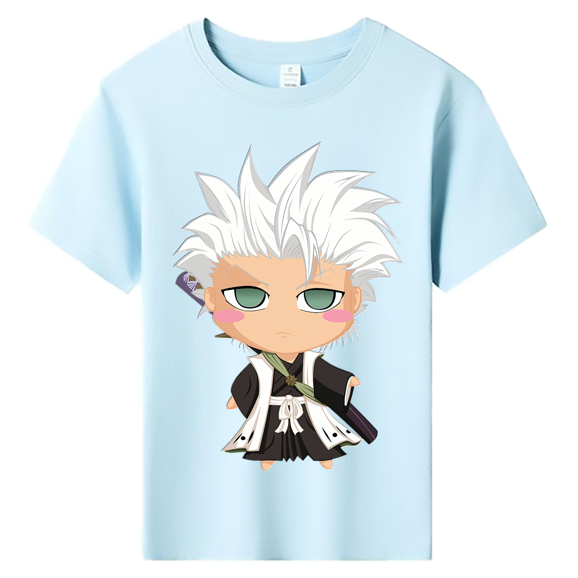 （画像用） ブリーチ 日番谷冬獅郎（ひつがや とうしろう） BLEACH Hitsugaya Toushirou 綿100％キッズTシャツ（フロントプリント）